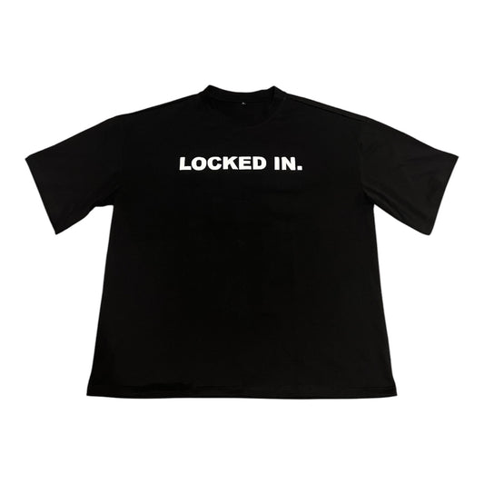 BLACK LOCKED IN TEE