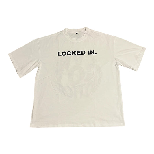 WHITE LOCKED IN TEE